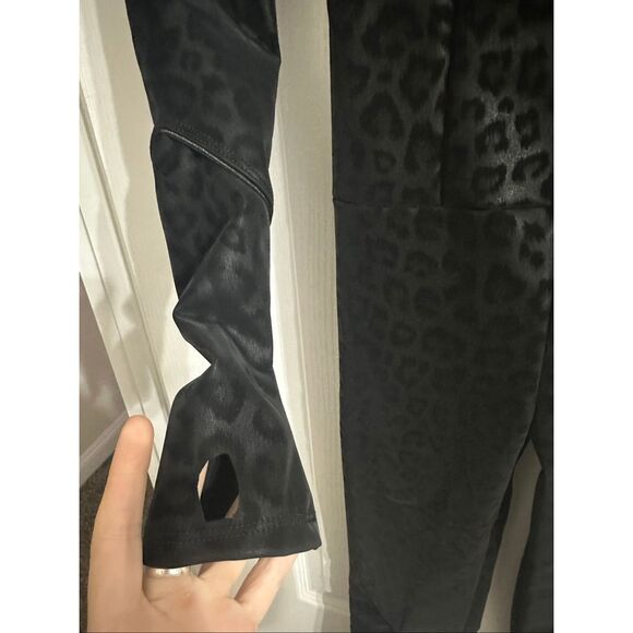 NWT Trashy Matte Black Leopard Print Widow Catsuit Size S - Picture 4 of 9